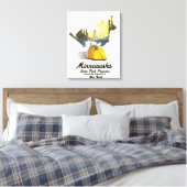 Minnewaska State Park New York Reisposter. Canvas Afdruk (Insitu (Slaapkamer))