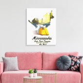 Minnewaska State Park New York Reisposter. Canvas Afdruk (Insitu (Woonkamer))