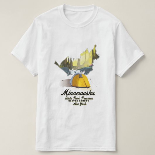 Minnewaska State Park New York Travel poster. T-shirt (Design voorkant)