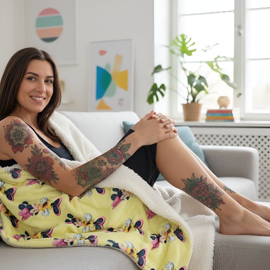 Minni Sherpa Blanket Deken