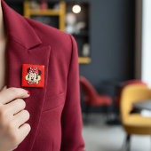 Minni Vierkante Button 5,1 Cm