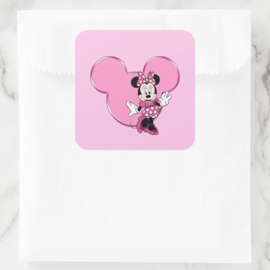 Minni Vierkante Sticker (Tas)