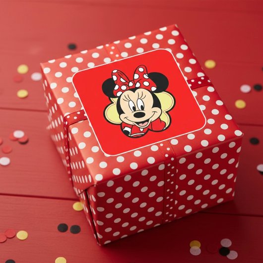 Minni Vierkante Sticker