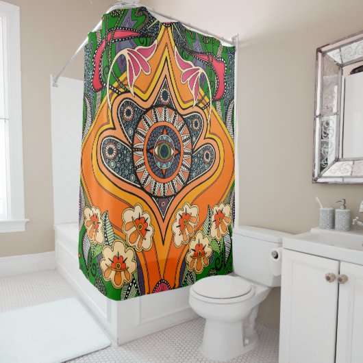 MINNIE-groen Douchegordijn (In situ)