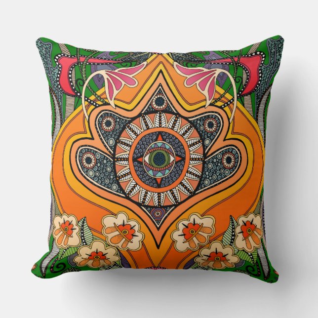 MINNIE-groen Kussen (Voorkant)