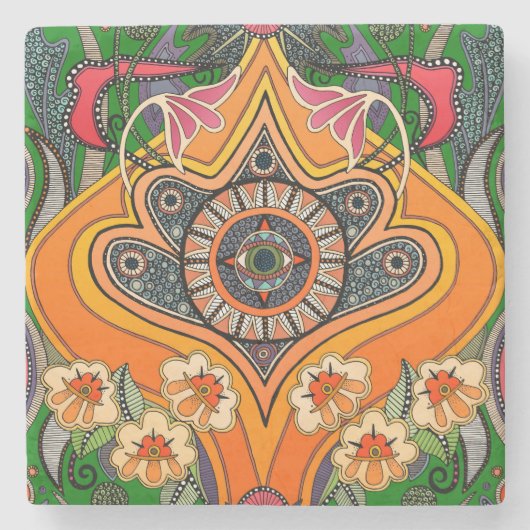 MINNIE-groen Stenen Onderzetter (Voorkant)