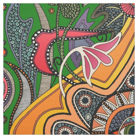 MINNIE-groen Stof (Swatch)