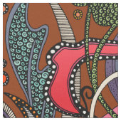 MINNIE henna Fabric Stof (Close Up)