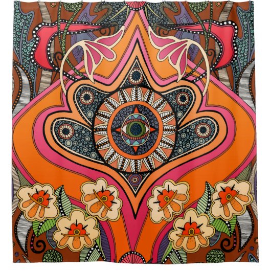 MINNIE henna Shower Curtain Douchegordijn (Voorkant)