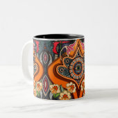 MINNIE-Mok van twee-toonkoffie met roet Tweekleurige Koffiemok (Voorkant links)