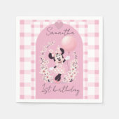 Minnie Mouse aanpasbare naam feest servetten (Voorkant)