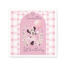 Minnie Mouse aanpasbare naam feest servetten