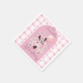Minnie Mouse aanpasbare naam feest servetten (Hoek)
