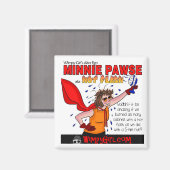 Minnie Pawse - Wereldmenopauze Dag Magneet (Voorkant / Achterkant)