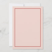 MINNIE Retro Roze Rode Bachelorette Weekend Kaart (Achterkant)