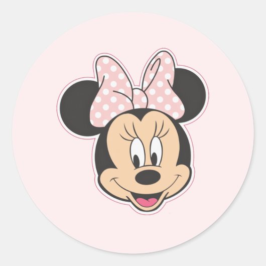 Minnie Ronde Sticker (Voorkant)