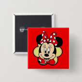 Minnie Vierkante Button 5,1 Cm (Voorkant /achterkant)