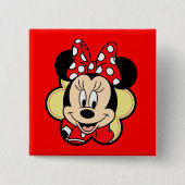 Minnie Vierkante Button 5,1 Cm (Voorkant)