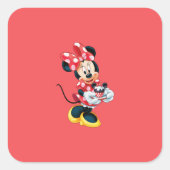 Minnie Vierkante Sticker (Voorkant)