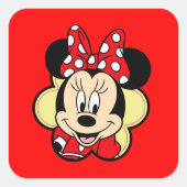 Minnie Vierkante Sticker (Voorkant)