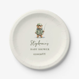 Minniebeer Visser Komt Er Aan Baby Shower Papieren Bordje