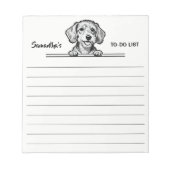 Minnimale Cute Pets Design - Hond 1 Notitieblok (Voorkant)