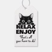 Minnimales ontwerp met cute kitty - KAT 1 Cadeaulabel (Voorkant)