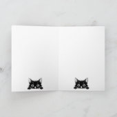 Minnimales ontwerp met cute kitty - KAT 1 Kaart (Binnen)