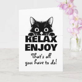 Minnimales ontwerp met cute kitty - KAT 1 Kaart