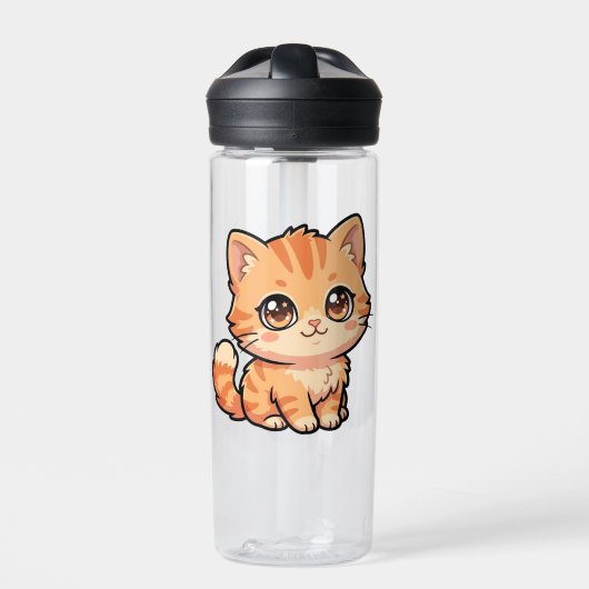 Minnipretty Oranje Tabby Poes Waterfles (Voorkant)