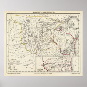 Minnisota en Wisconsin Poster