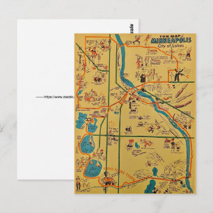 Minnneapolis Pretkaart  Briefkaart
