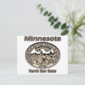 Minnnesota North Star State Seal Briefkaart (Staand voorkant)