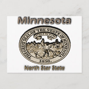 Minnnesota North Star State Seal Briefkaart