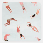 Minnows Vierkante Sticker (Voorkant)