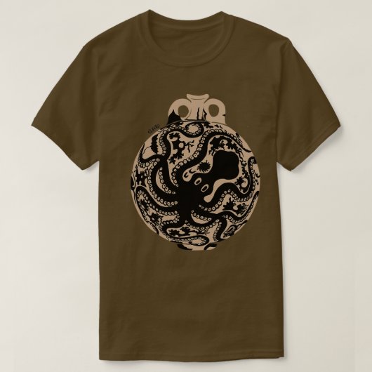 Minoan octopus t-shirt (Design voorkant)