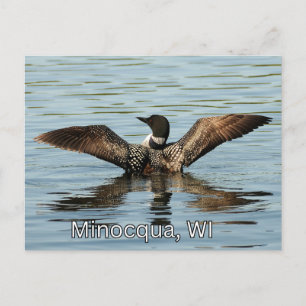 Minocqua, WI briefkaart souvenir