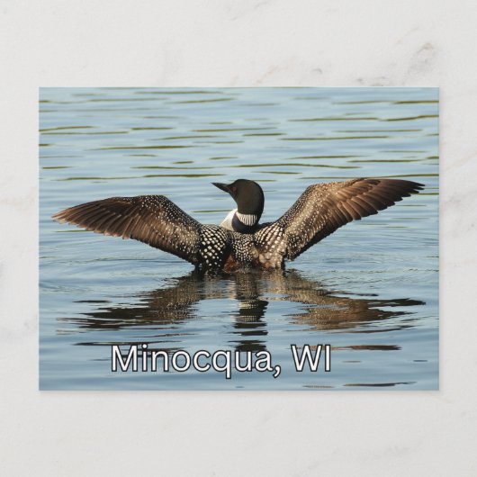 Minocqua, WI briefkaart souvenir (Voorkant)