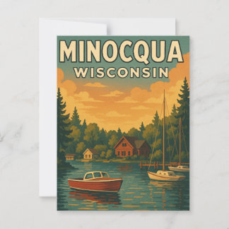 Minocqua Wisconsin-Briefkaart Briefkaart