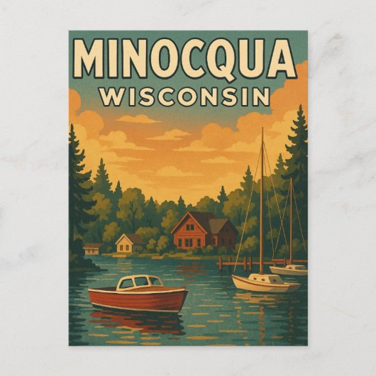 Minocqua Wisconsin-Briefkaart Briefkaart (Voorkant)