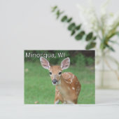 Minocqua Wisconsin Briefkaart Souvenir (Staand voorkant)