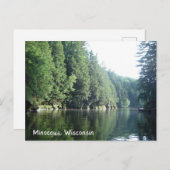 Minocqua Wisconsin Lake Briefkaart (Voorkant / Achterkant)