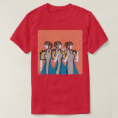 Minoïneblauwe dames t-shirt (Design voorkant)