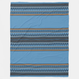 Minoïsch blauw fleece deken