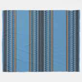 Minoïsch blauw fleece deken (Voorkant (Horizontaal))