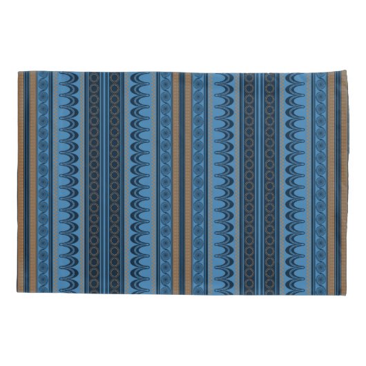 Minoïsch blauw kussensloop (Achterkant-Links)