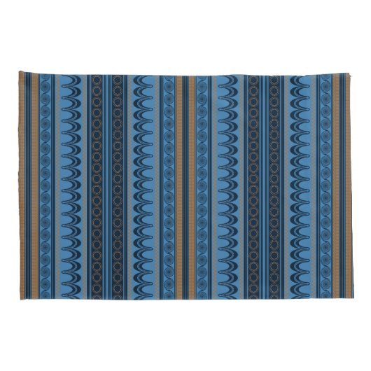 Minoïsch blauw kussensloop (Achterkant-Rechts)