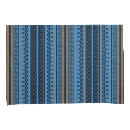 Minoïsch blauw kussensloop (Voorkant-Rechts)