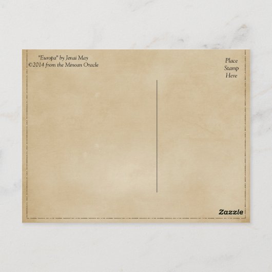 Minoïsch Europa Briefkaart (Achterkant)