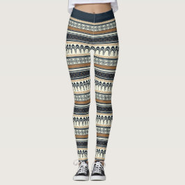 Minoïsch patroon leggings